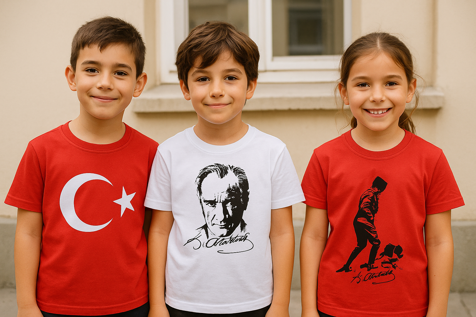 ay yıldızlı çocuk tişörtü - Görsel 2