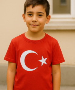 ay yıldızlı çocuk tişörtü